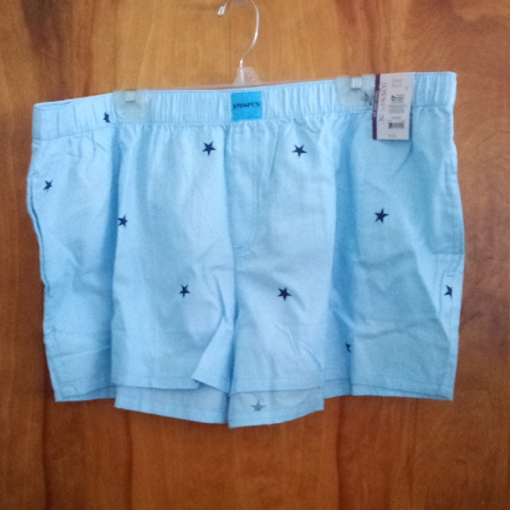 Light Blue Star-Patterned Boxers